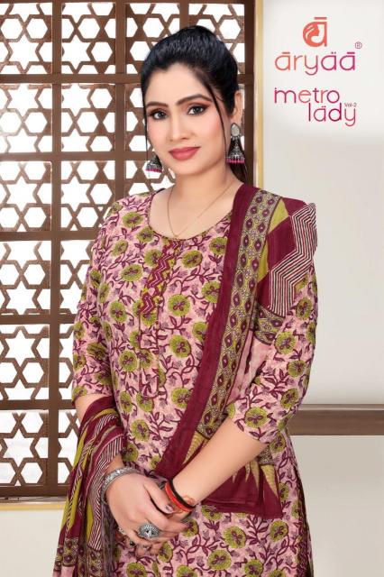 Aryaa Metro Lady Vol-2 Pure Cotton Printed  wholesale readymade salwar kameez in surat