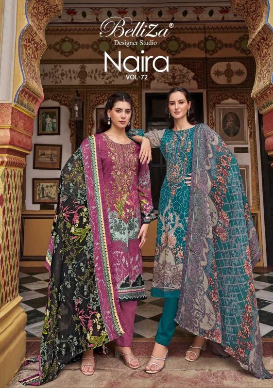 Belliza Naira Vol 72 Series 963001-936008 Designer Cotton Print Daily Wear Pakistani Dress Material 