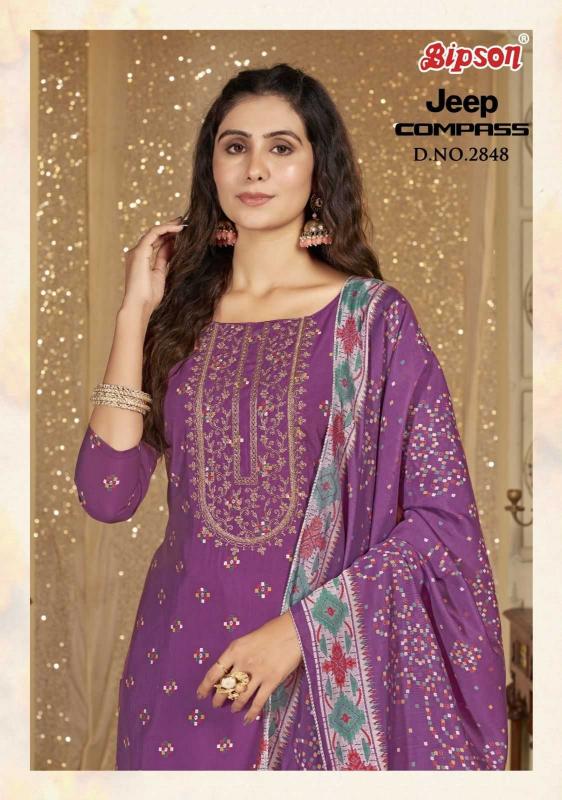 bipson jeep compass 2848 Pure Roman Silk  wholesale salwar kameez in surat