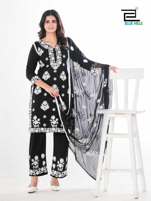 blue hills black and white vol 7 series 7001-7002 14 kg Rayon  wholesale readymade salwar kameez in surat