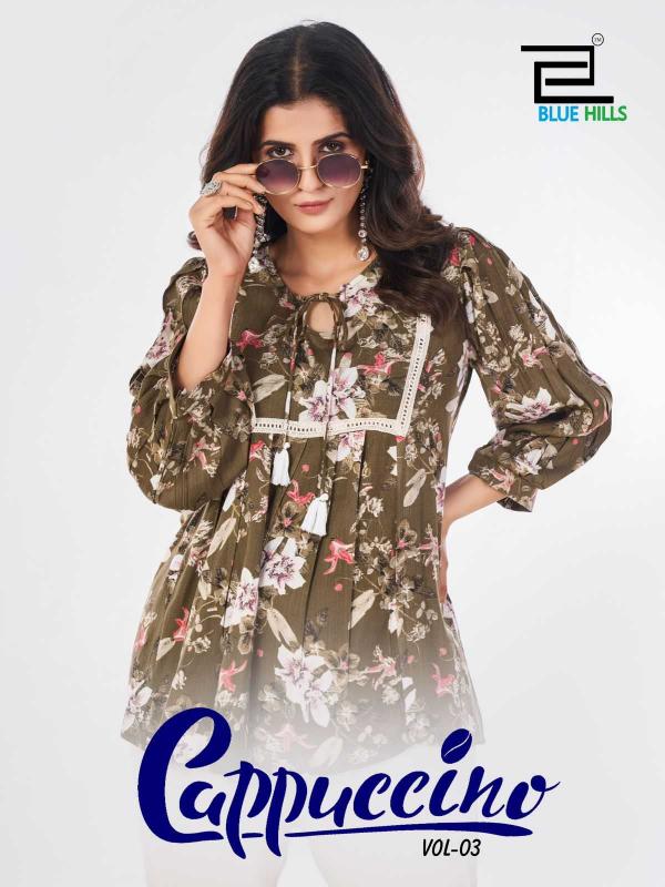 blue hills cappuccino vol 3 series 3001-3004 14kg rayon kurti