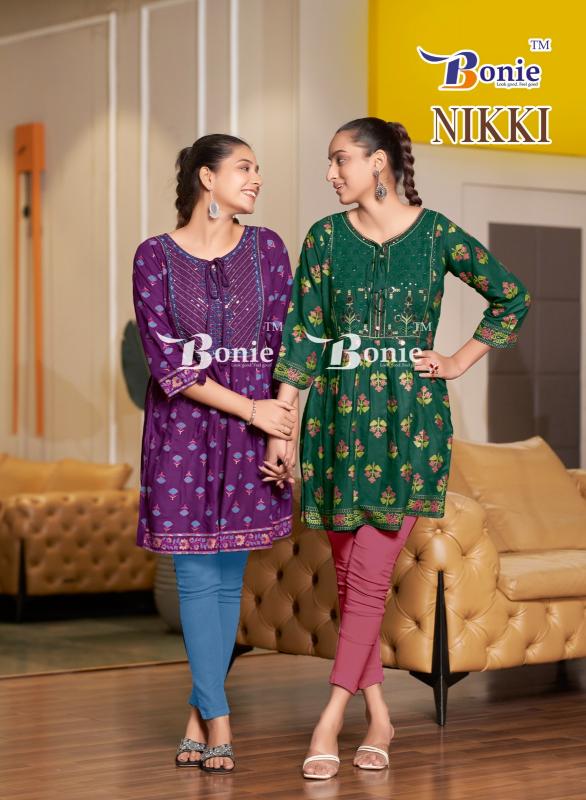 BONIE NIKKI series 1001-1006 RAYON 14KG wholesale kurti in surat 