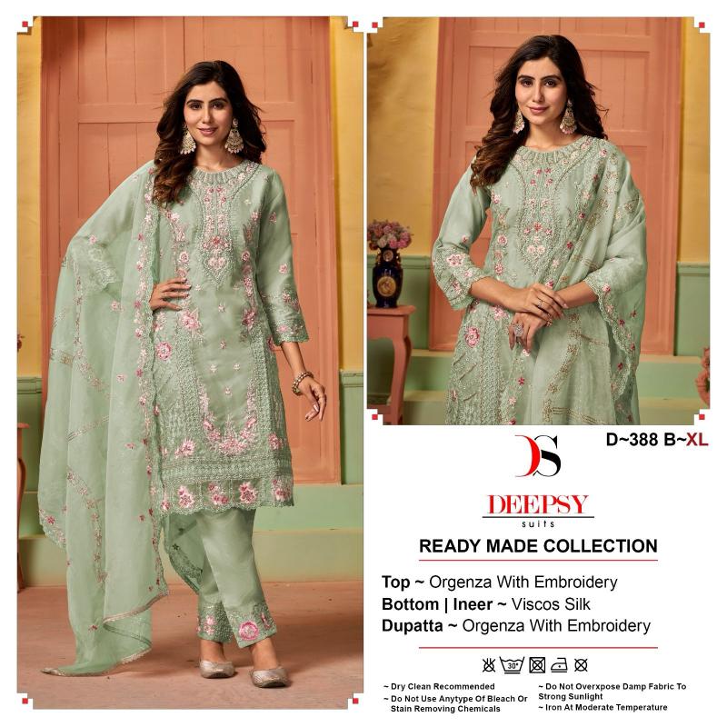 DEEPSY SUITS  D-388 ABCD Pure orgnaza  wholesale readymade salwar kameez in surat