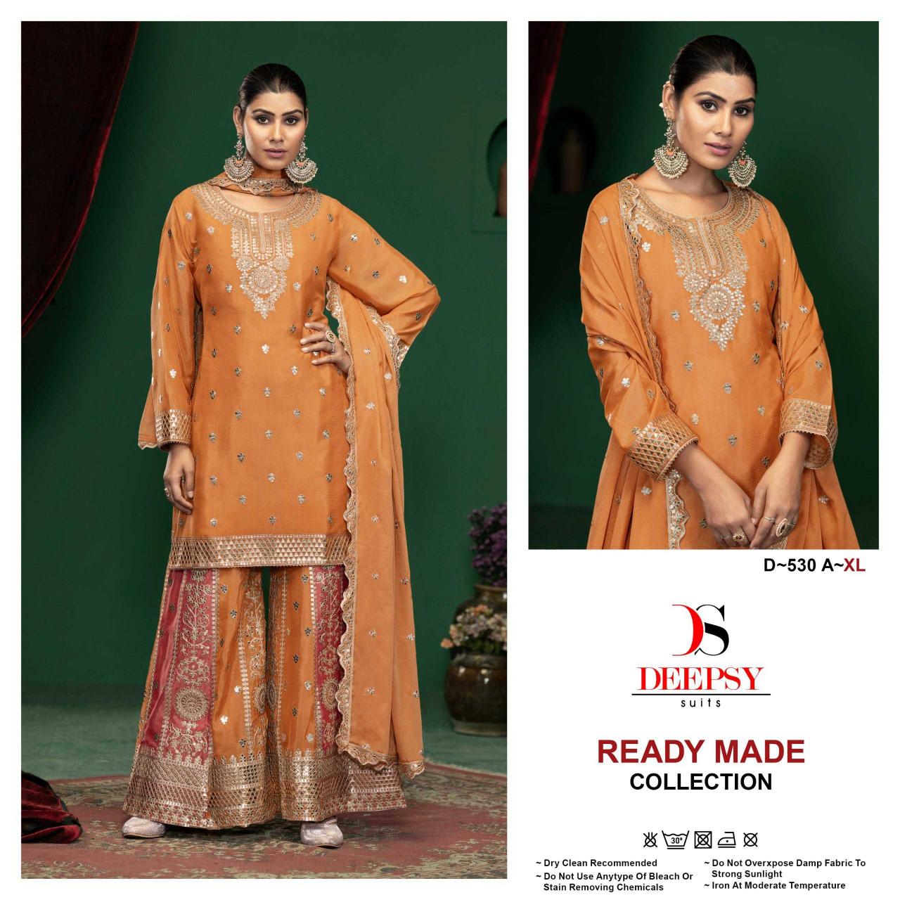 deepsy suits d 530 Pure chinon wholesale readymade salwar kameez in surat