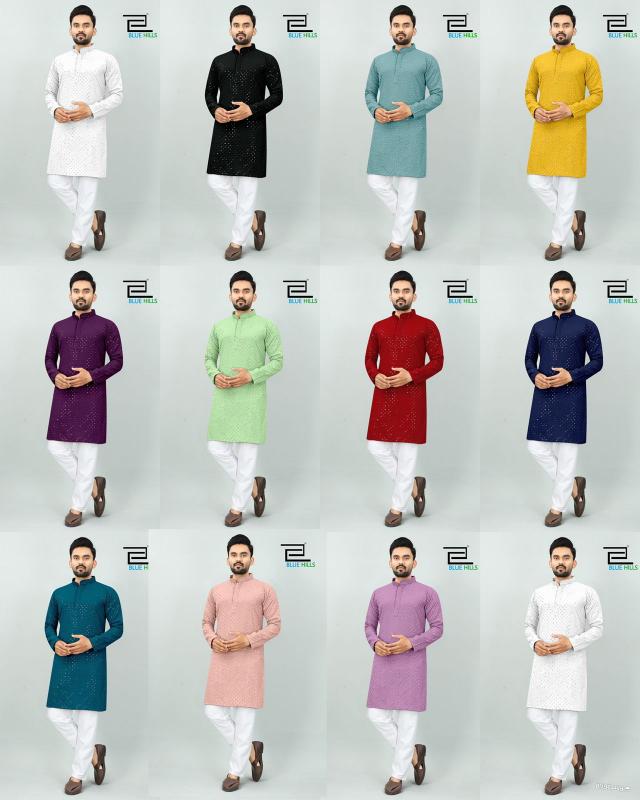 Desi Boyz Traditional Chikan Work Kurta for Men & Boys Perfect for Every Occasion