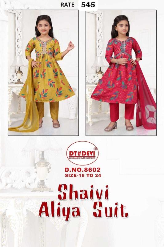 dt devi 8602 shaivi aliya suit  RAYON SLUB HEAVY PRINT  wholesale readymade salwar kameez in surat