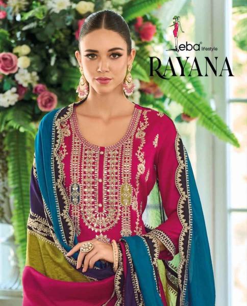 EBA LIFESTYLE RAYANA  SERIES 1697 TO 1700  CHINON FULL STITCH ELEGANT STYLE PAKISTANI SALWAR SUIT