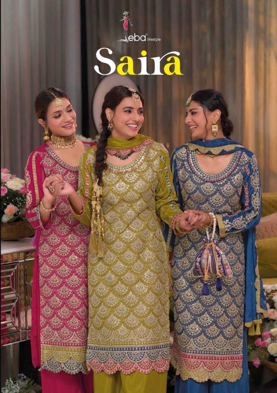 eba lifestyle saira series 1696-1698 Chinon  wholesale readymade salwar kameez in surat