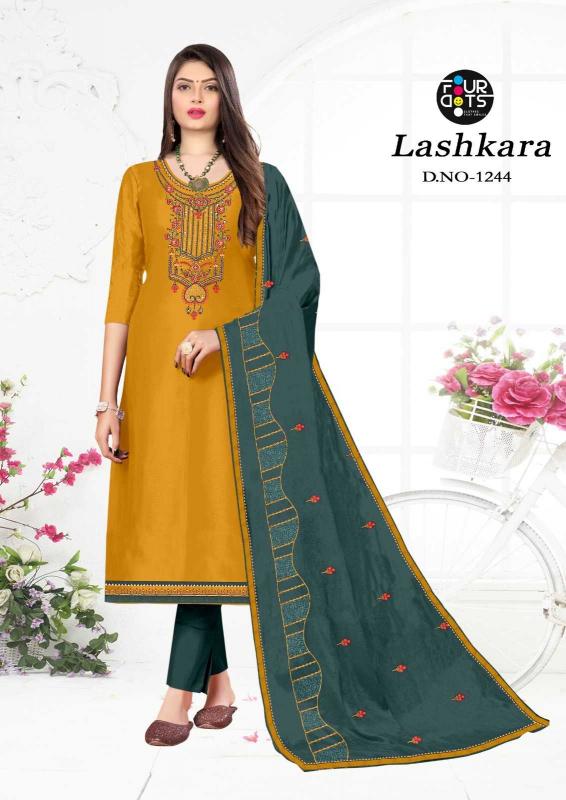 fourdots lashkara series 1241-1244 Pure Jam Silk Cotton wholesale readymade salwar kameez in surat