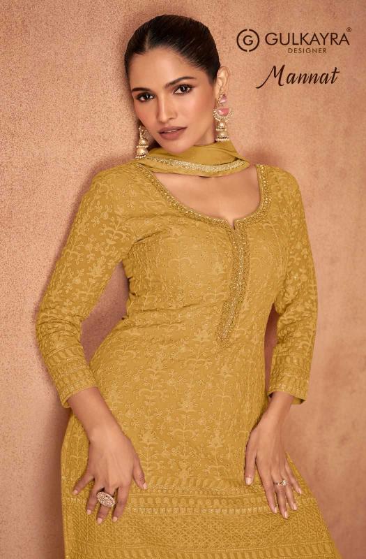 Gulkayra Designer Mannat Series 7496A to 7495D Georgette Full-Stitch Ladies Suits | Color Addition Collection