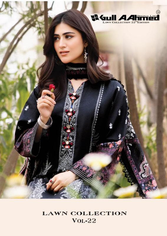 Gull A Ahmed Lawn Vol 22 series 191 to 196 Premium Lawn Cotton Dress Material