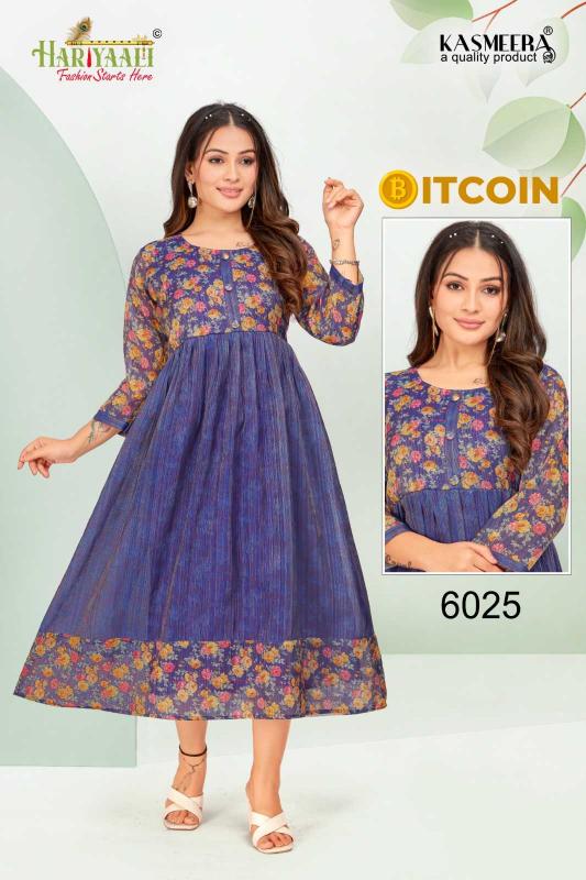 hariyaali bitcoin vol 6 series 6003-6027 tissue silk wholesale kurti in surat 