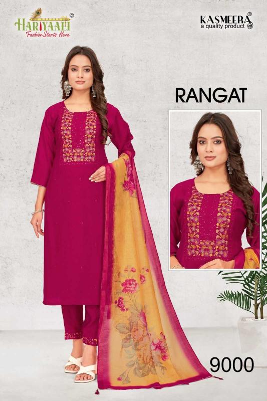 Hariyaali Rangat Series 9000 to 9005 - Vatican Silk Wholesale Readymade Suits