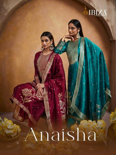 ibiza anaisha series 15589-15592 pure banglori silk wholesale salwar kameez in surat