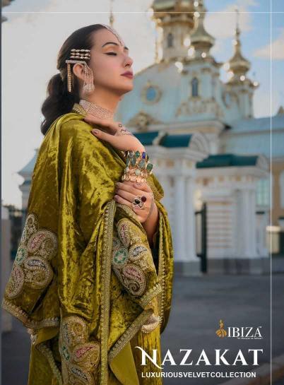 ibiza nazakat series 10994-10999 PURE VISCOSE VELVET wholesale salwar kameez in surat