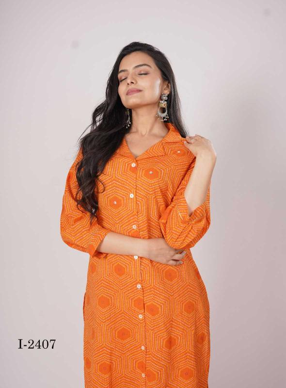 indira 2407 Pure Cambric Cotton  wholesale kurti in surat 