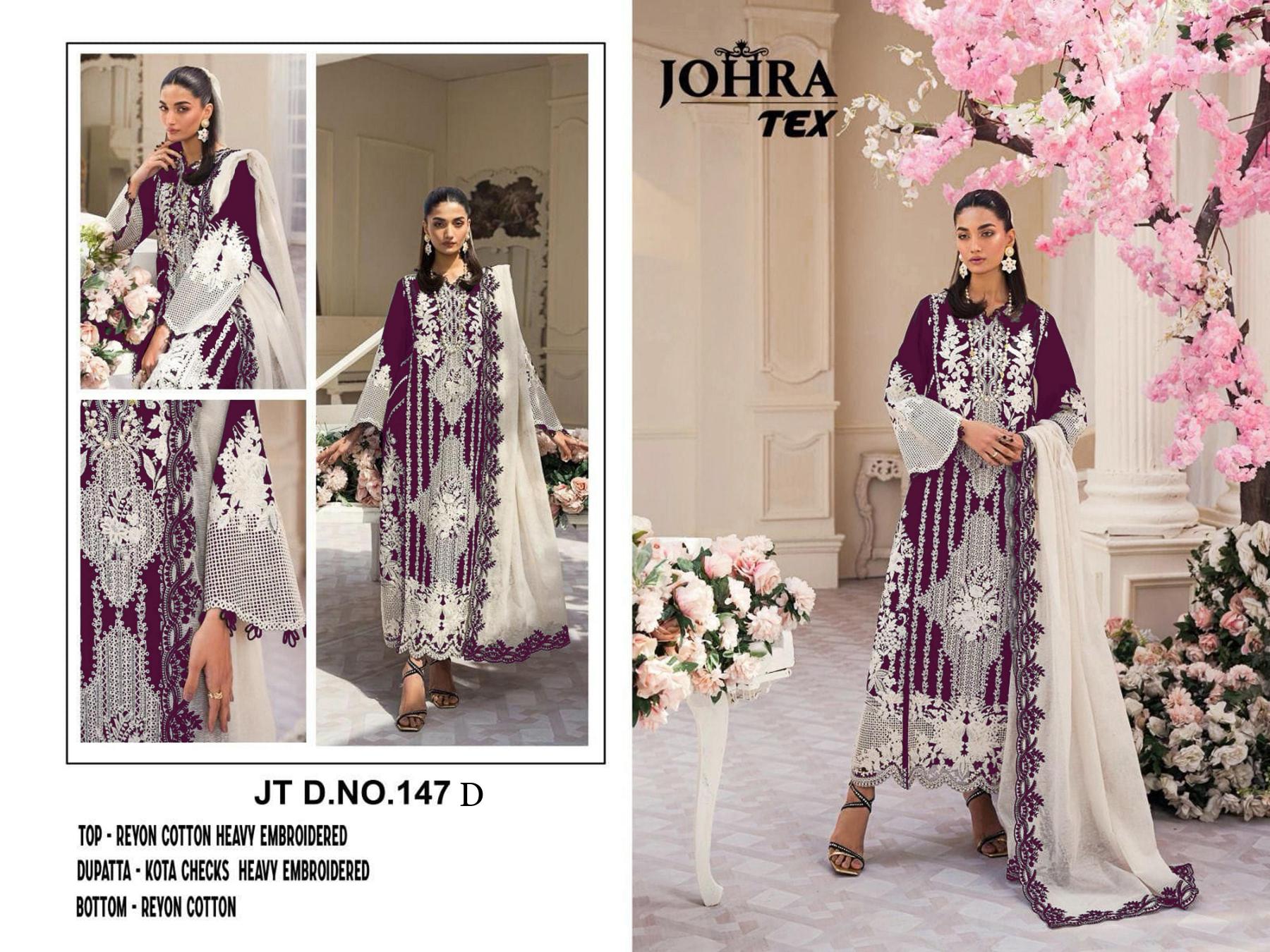 Johra Tex JT-147-D Heavy Embroidered Party Wear Suit In Wholesale