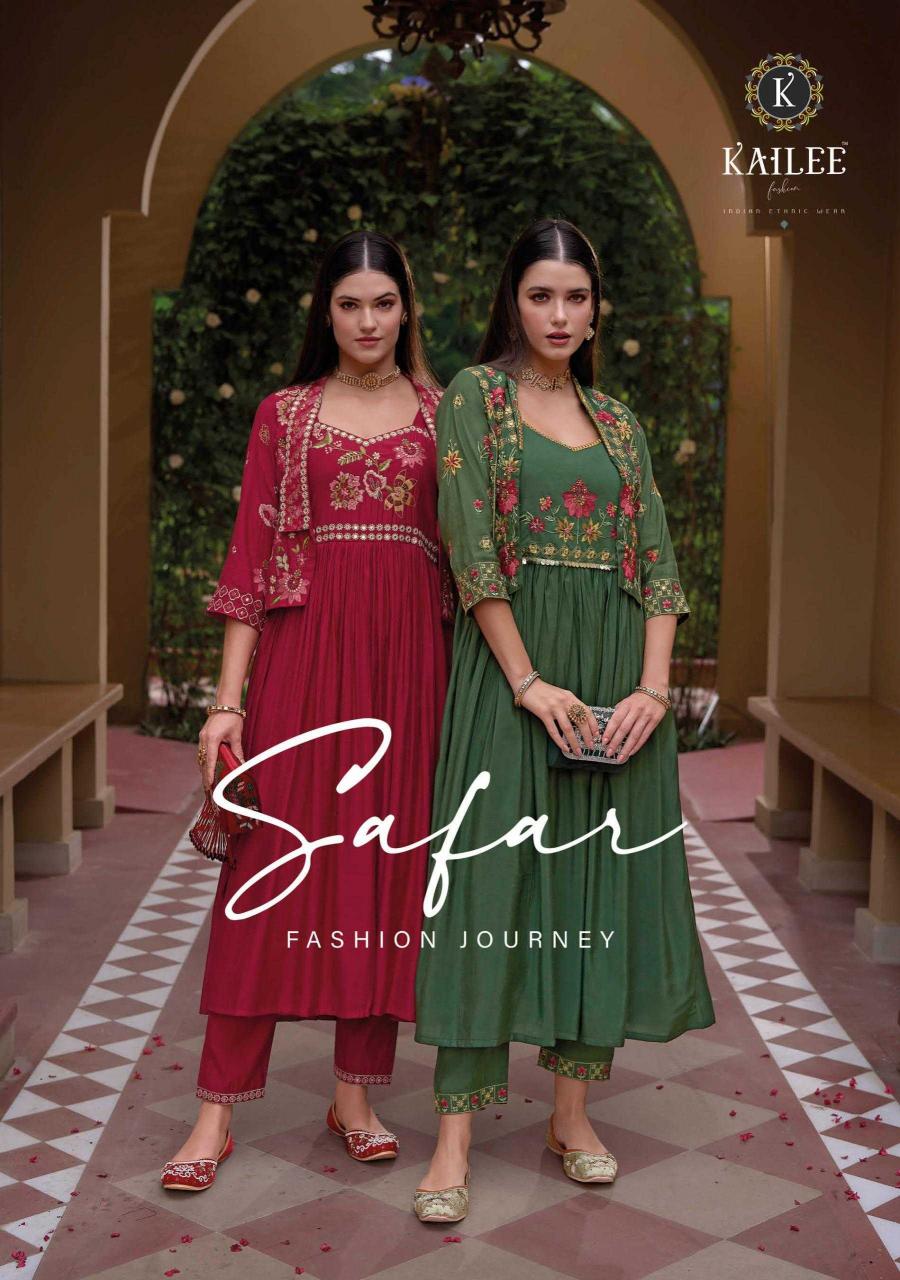 Kailee Fashion Safar Series 42735-42739 Gown Silk Designer Readymade Gown & Pant with Koti 