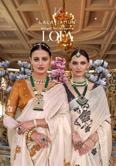 kala jamun lofa series 306-309 TUSSAR wholesale saree in surat 