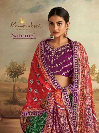 kamakshi satrangi series 2101-2109 Satin Gajji Silk wholesale lehenga in surat