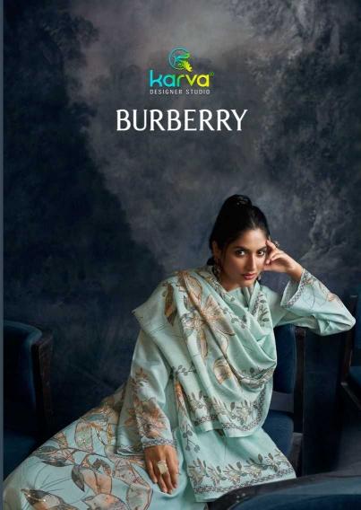 karva burberry series 1601-1604 PURE VISCOSE PASHMINA wholesale salwar kameez in surat