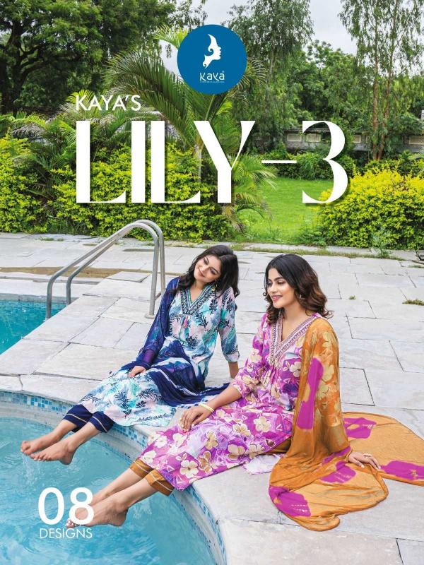 kaya lily vol 3 series 01-08 RAYON  wholesale readymade salwar kameez in surat