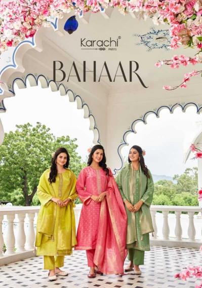 kesar karachi bahaar series 1001-1004 kanjivaram silk wholesale salwar kameez in surat  