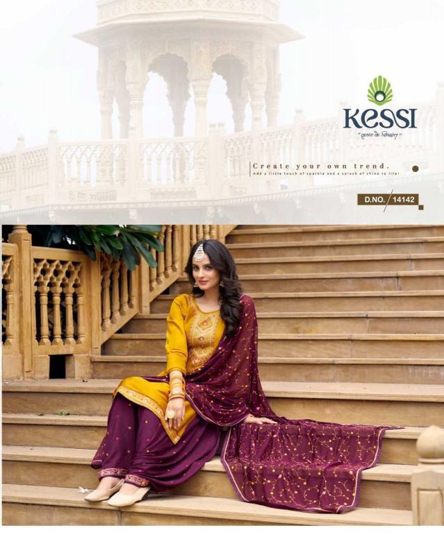 kessi patiala house vol 100 series 14141-14148 Jam Silk Cotton wholesale readymade salwar kameez in surat