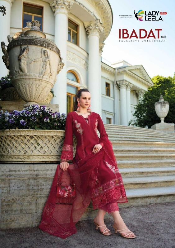 LADY LEELA IBADAT SERIES 1311-1316 VISCOSE SILK FABRIC WHOLESALE READYMADE SUITS IN SURAT