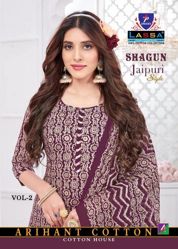 Lassa shagun Jaipuri Style Vol-2 series 2001-2010  Pure Cotton wholesale salwar kameez in surat