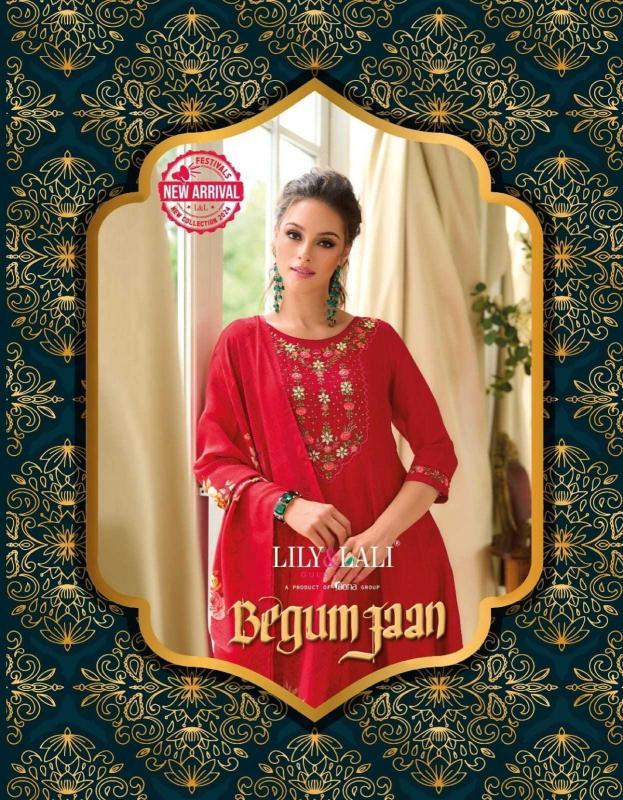  Lily & Lali Begum Jaan Series 22601-22606 Anarkali Vichitra Silk Suits |