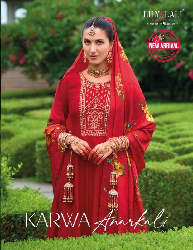 lily & lali karwa anarkali series 22501-22506 vichitra silk  wholesale readymade salwar kameez in surat