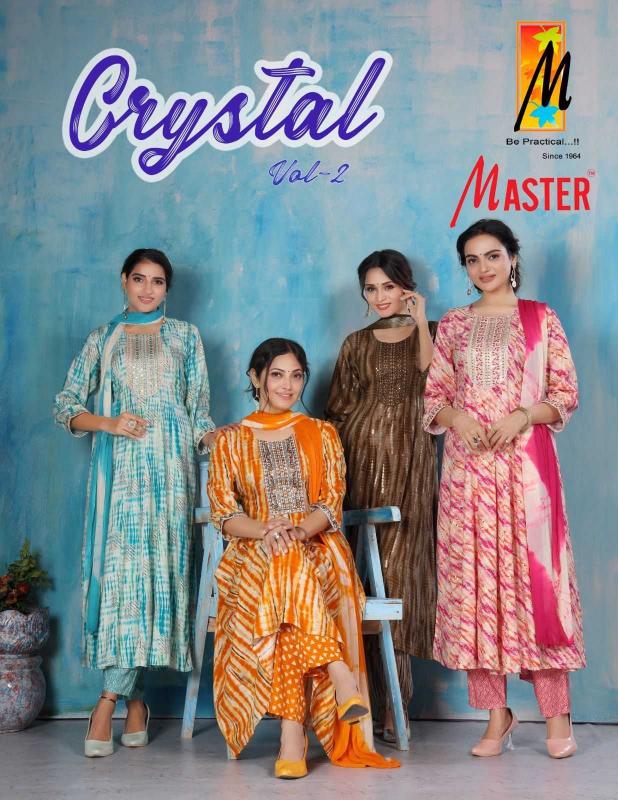 master crystal vol 2 series 201-208 rayon  wholesale readymade salwar kameez in surat