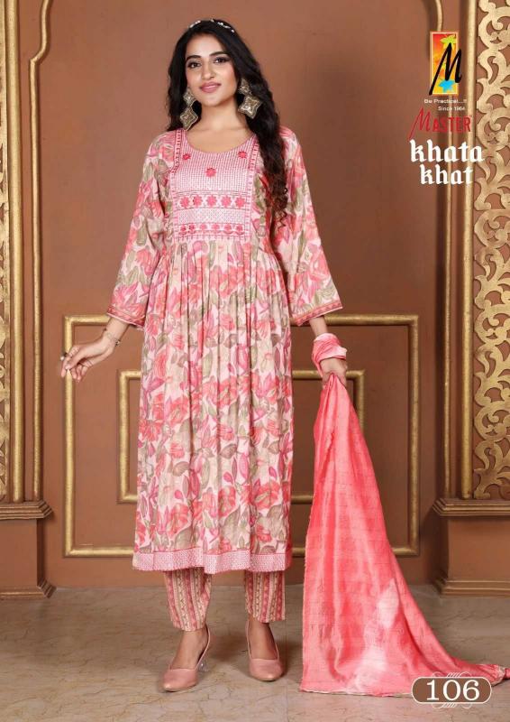 master khata khat series 101-108 capsule print  wholesale readymade salwar kameez in surat