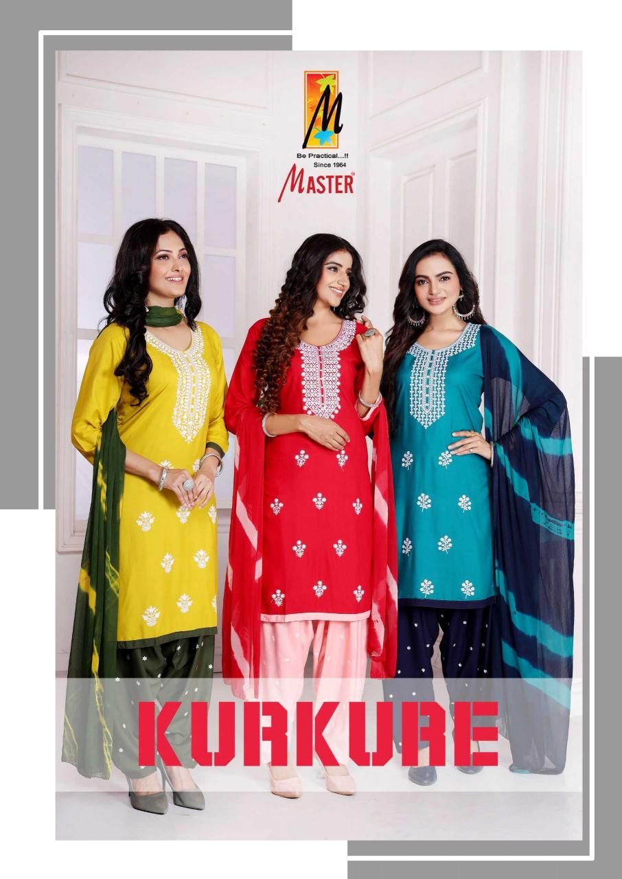 master kurkure series 101-108 RAYON wholesale readymade salwar kameez in surat