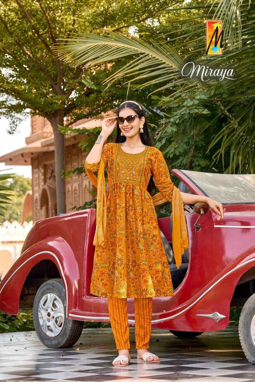 MASTER KURTI MIRAYA CAPSULE NEW TRENDY DESIGN READYMADE NYRA CUT KIDS SUIT