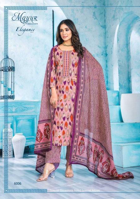 mayur elegance vol 6 series 6001-6010 Pure Cotton wholesale readymade salwar kameez in surat