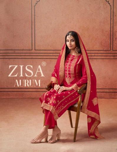 Meera Trendz Aurum Series 15411 To 15415  Taby Silk Weaving Jacquard Suit In Wholesale