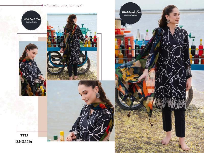 MEHBBOB TEX M.BASIC 7773 1414 black edition pure cotton wholesale salwar kameez in surat  