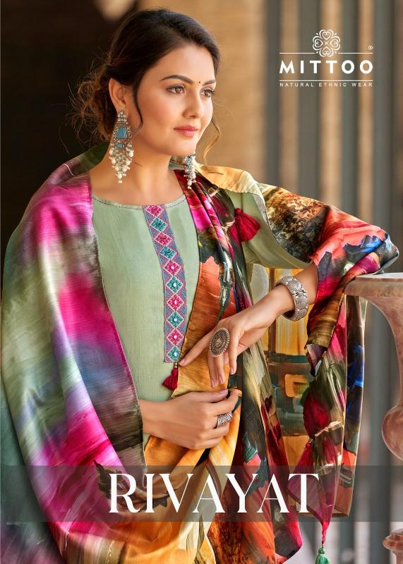 Mittoo Rivayat Viscose Weaving Kurti Pant with Dupatta Set Shop Latest Designer Collection