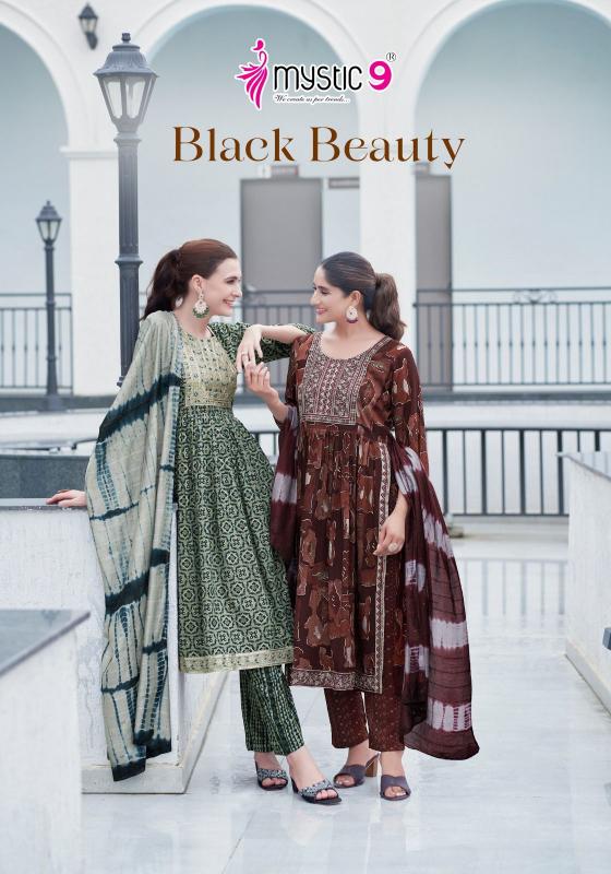 MYSTIC 9 BLACK BEAUTY VOL 2 series 2001-2008 REYON wholesale readymade salwar kameez in surat️