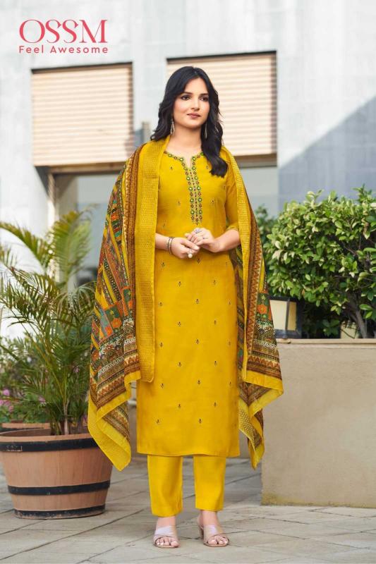 Ossm Mohey Series 1001-1006 Readymade Viscose Roman Silk Casual Salwar Suit