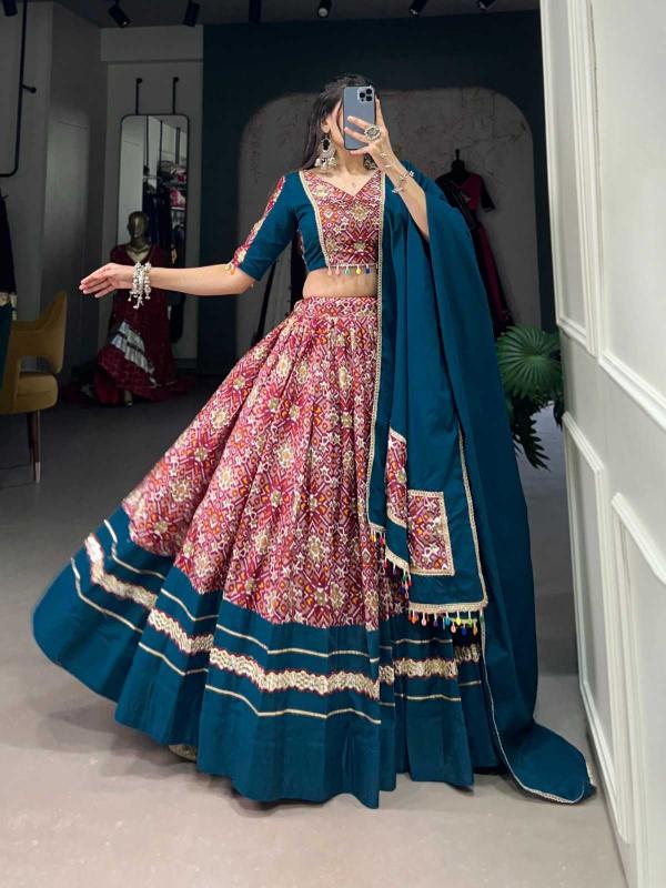 pr lnb1722 dola silk printed fully stitch navratri wholesale lehenga in surat