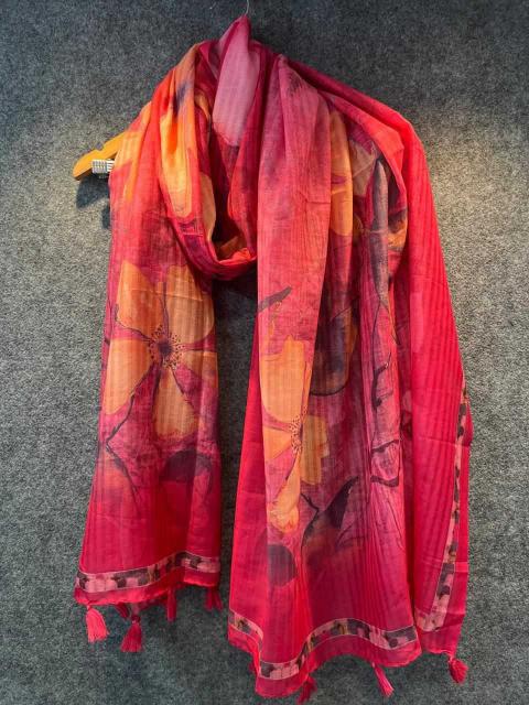 pr new launch digital print pure muslin regular wear dupatta