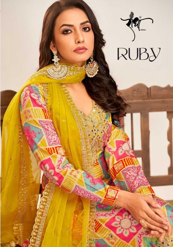 radha trendz ruby series 3011-3014  PREMIUM CHINON wholesale readymade salwar kameez in surat