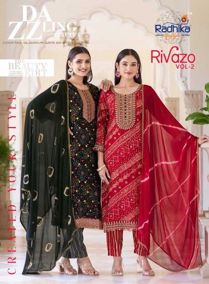 radhika lifestyle rivazo vol 2 series 2001-2006 REYON wholesale readymade salwar kameez in surat