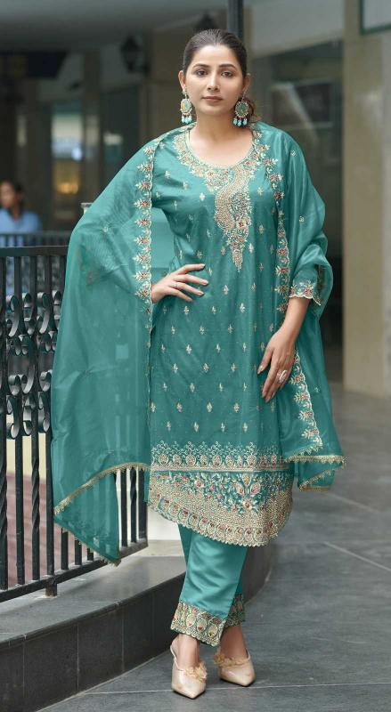  Ramsha 1213 NX Series 1213A-D Simmer Embroidery Work Readymade 3PC Dresses