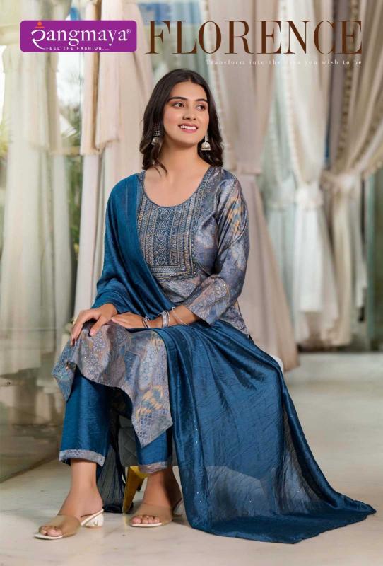 RANGMAYA FLORENCE  SERIES 101 TO 108  MODAL SILK POPULAR DESIGN FULLY STITCH MODERN SALWAR SUIT