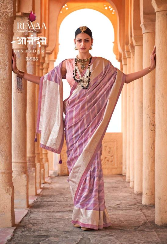 rewaa aanandam series 986-994 VISCOSE SILK wholesale saree in surat 