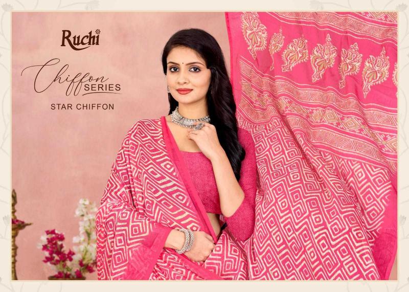 ruchi star chiffon 175 series 37101-37103 Chiffon wholesale saree in surat 